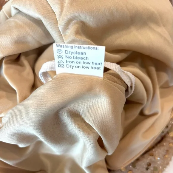 NEW Gold Prom Dress, Gold Dress, Gold Maxi Dress, Sequin Dress, Size 14/Large - Picture 8 of 11